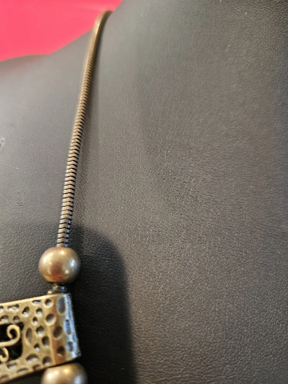 paparazzi Antiqued Gold-tone Filigree Panel Necklace